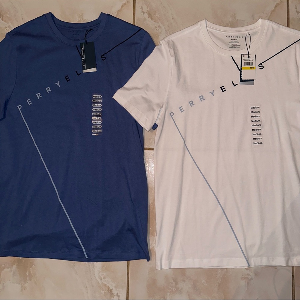 2 Perry Ellis T Shirts